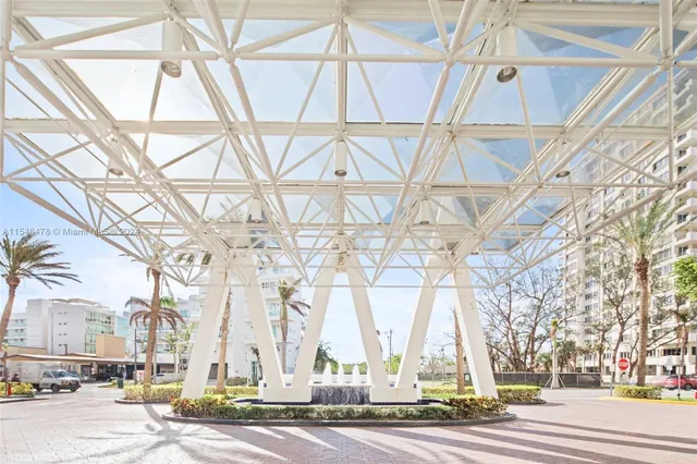 a view of a building and a street