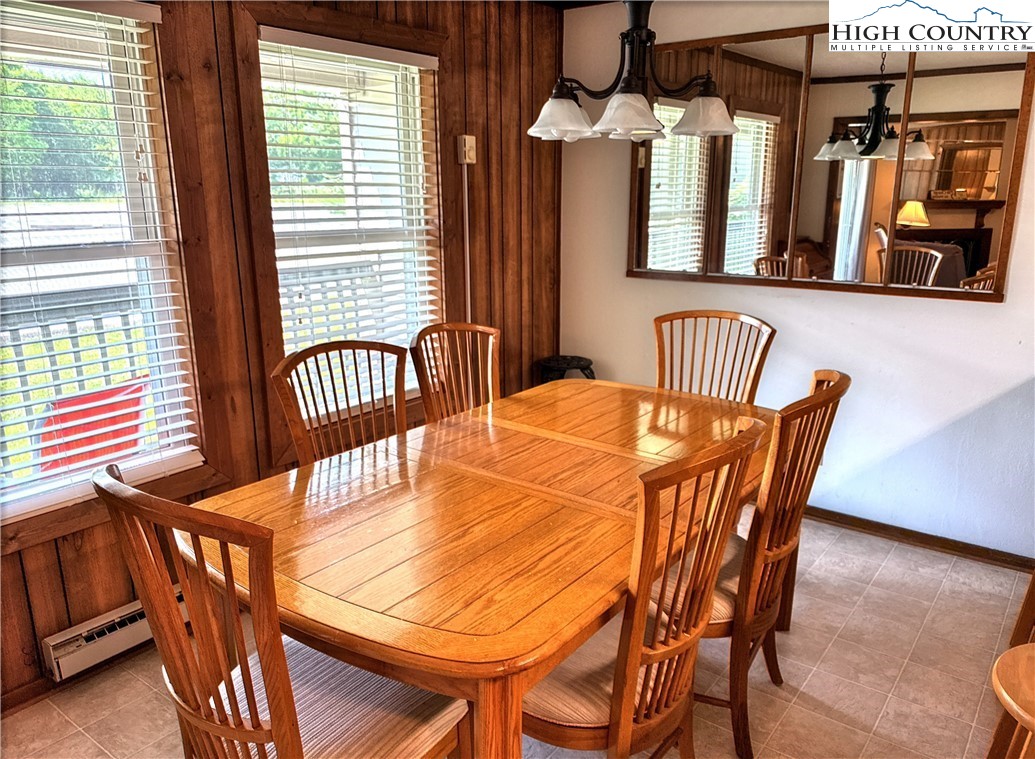 301 Pinnacle Inn Road, Unit 2105 Beech Mountain, NC 28604 - Photo 5 of 23 a view of a dining room with furniture and a window