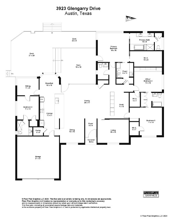 3923 Glengarry Drive Austin, TX 78731 - Photo 32 of 33 a black and white photo of a living room