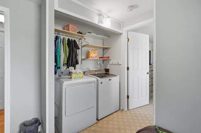 a room with storage and utility