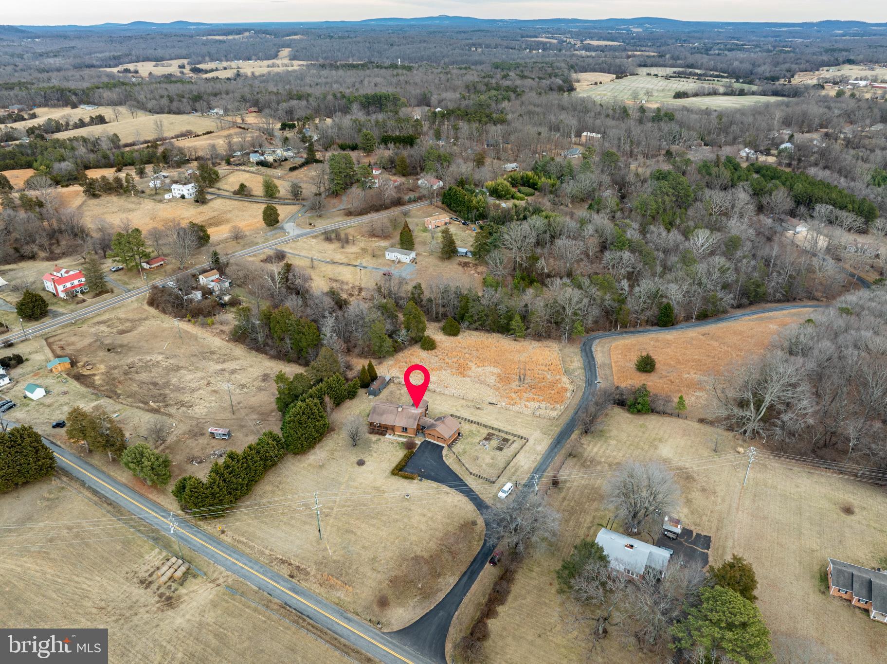 4112 Jacks Shop Road Rochelle, VA 22738 - Photo 38 of 54 an aerial view of a house with a yard and mountain