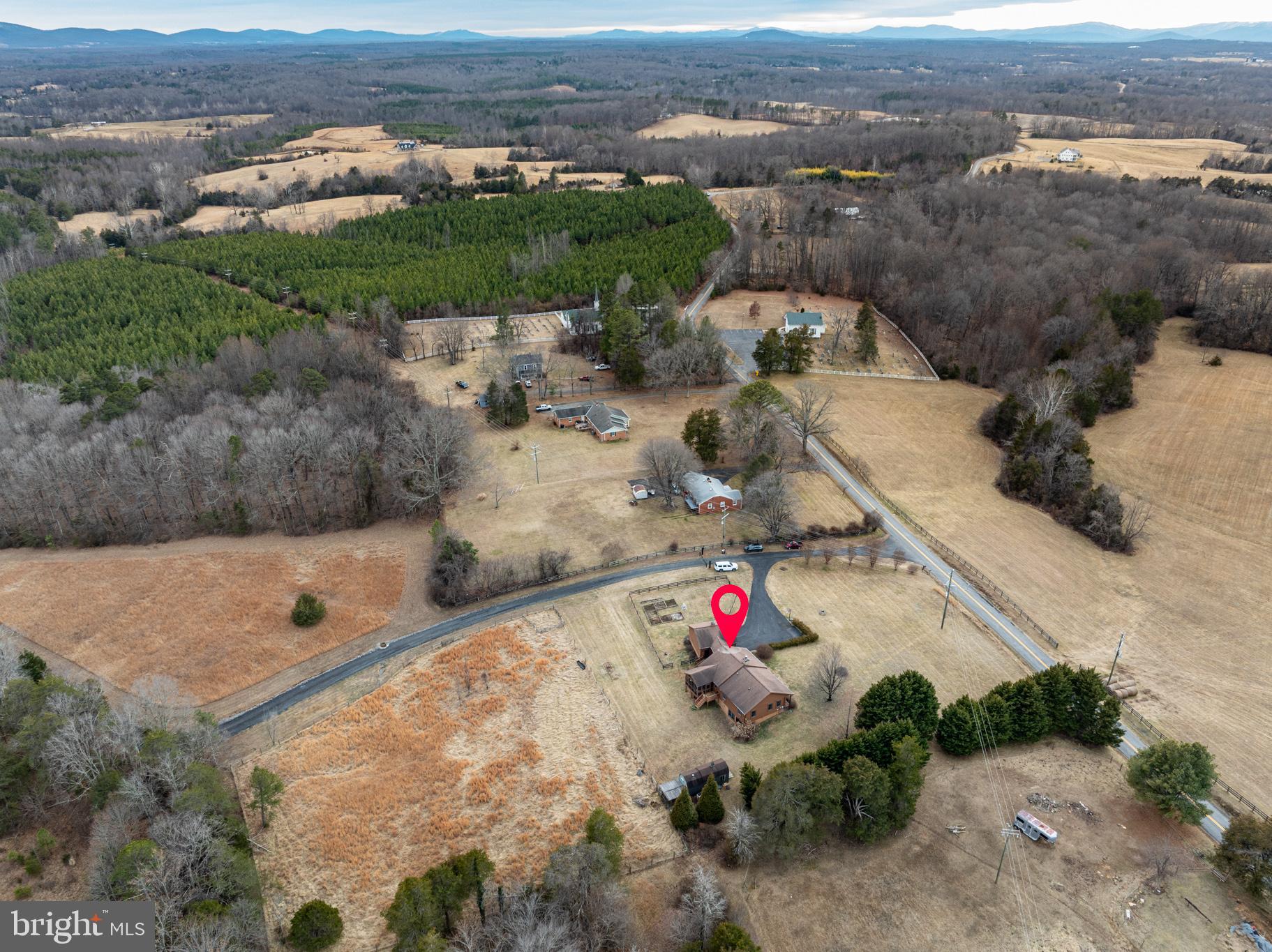4112 Jacks Shop Road Rochelle, VA 22738 - Photo 47 of 54 an aerial view of residential houses with outdoor space