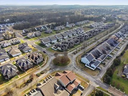 an aerial view of a city