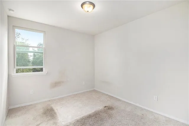 an empty room with a window