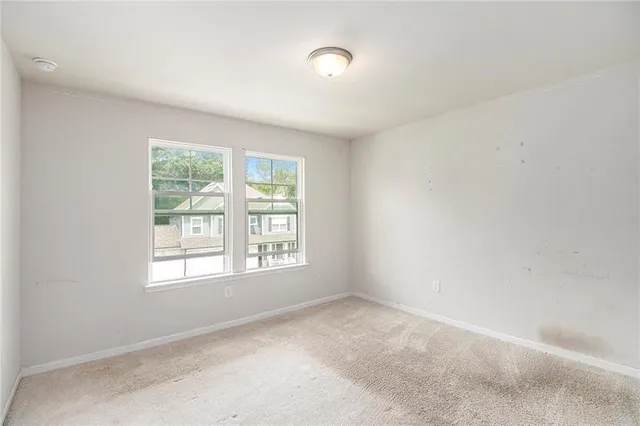 an empty room with a window