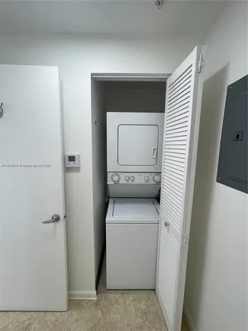 a utility room with a washer and dryer