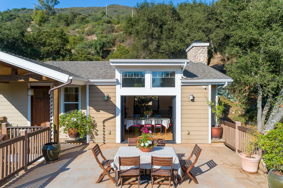 7 North San Marcos Road Santa Barbara, CA 93111 - Photo 34 of 43 a view of a chair and tables in the balcony