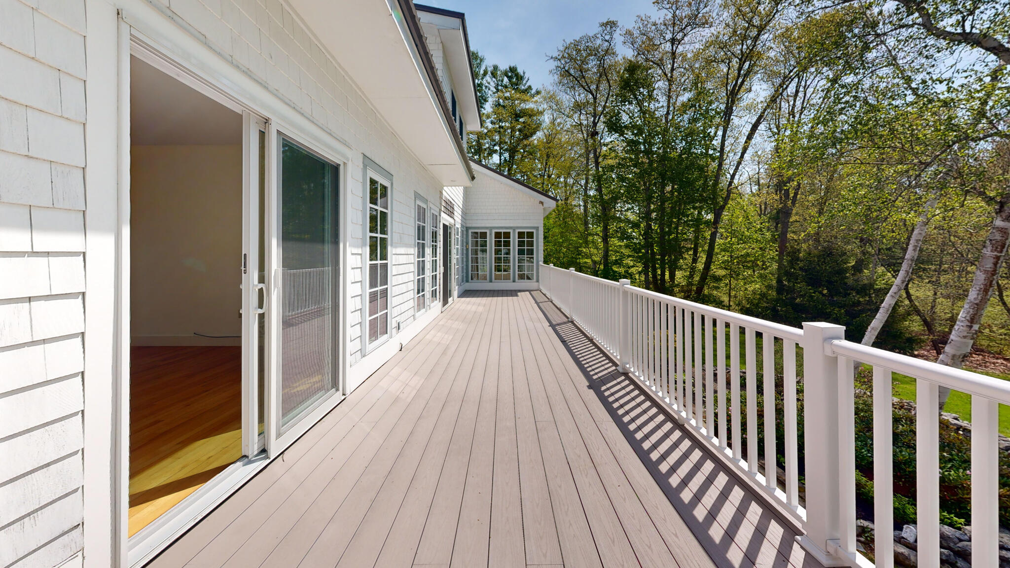299 Gates Road Jefferson, ME 04348 - Photo 39 of 121 Sliding Door Leads To Waterside Deck