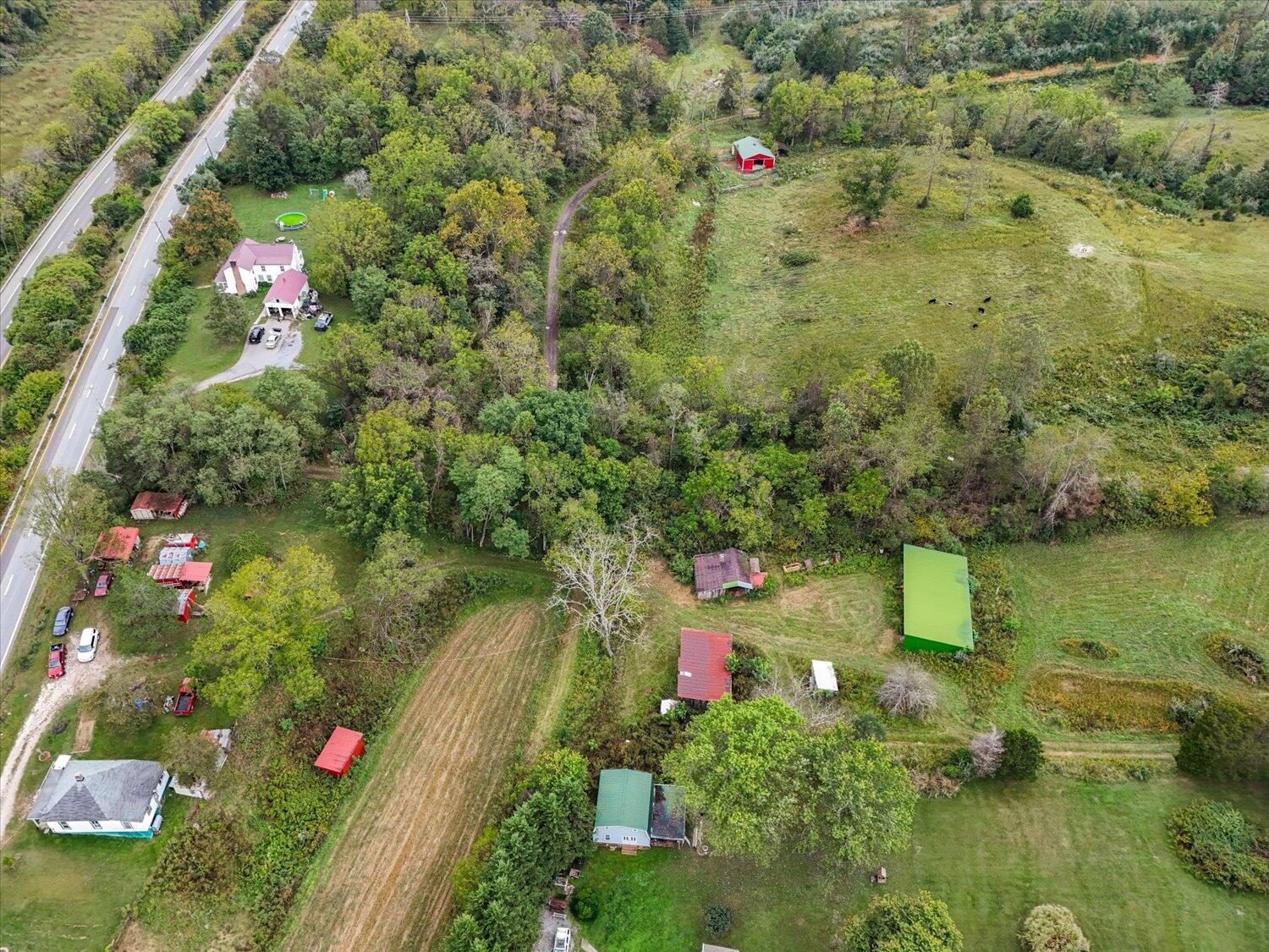 6481 Roanoke Road Fincastle, VA 24090 - Photo 30 of 47 an aerial view of residential houses with outdoor space and trees
