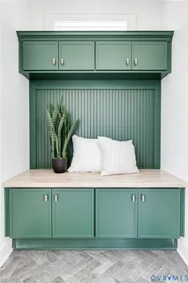 a view of kitchen with a sink and a potted plant