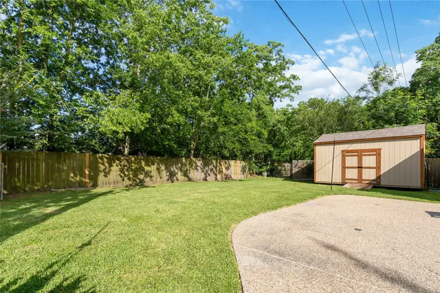 a house view with a garden space