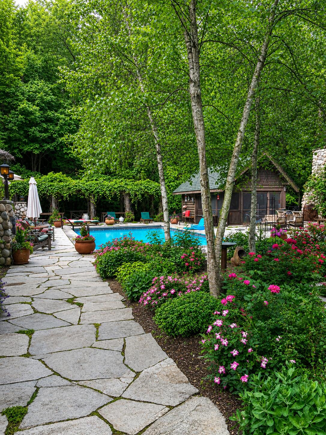 14657 Lakeshore Road Lakeside, MI 49116 - Photo 57 of 71 Pool & Gardens