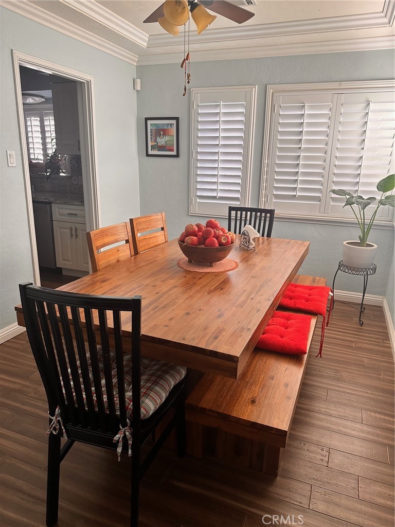 18090 Iris Avenue Riverside, CA 92508 - Photo 17 of 49 a view of a dining room with furniture window and wooden floor