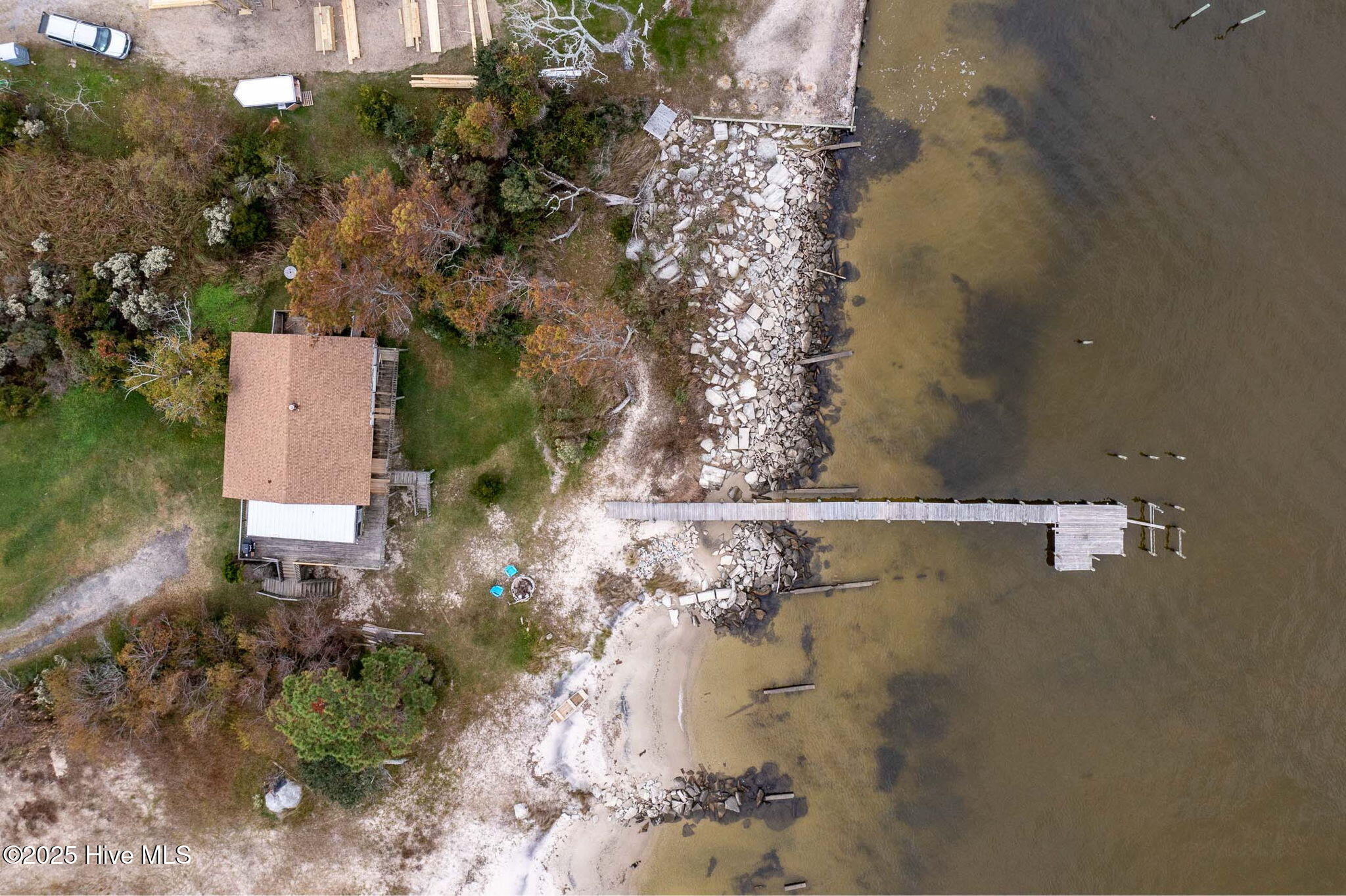 342 Cahoon Road Manns Harbor, NC 27953 - Photo 35 of 42 Aerial with Dock