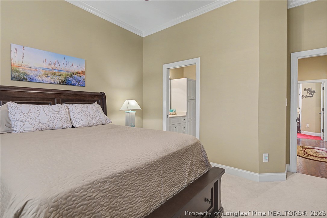 115 Micahs Way North Spring Lake, NC 28390 - Photo 30 of 39 a bedroom with a bed and painting on the wall