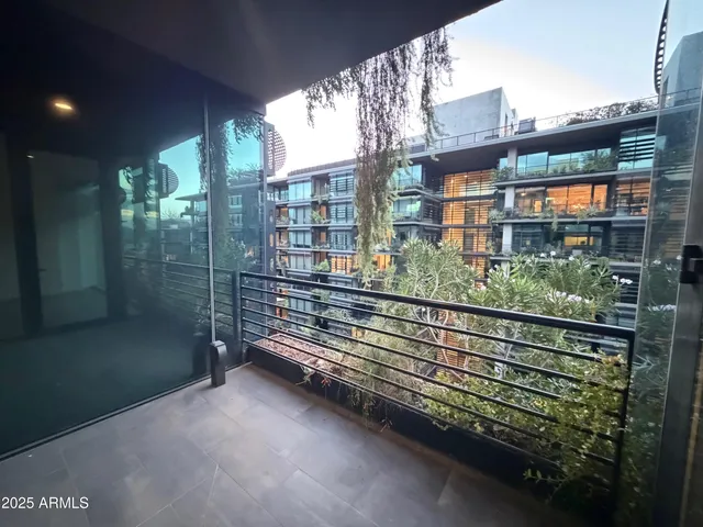 a view of city from balcony