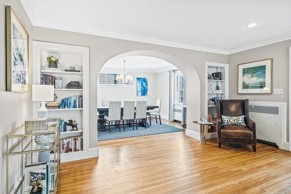 642 Centre Street Newton, MA 02458 - Photo 7 of 26 a living room with furniture and a wooden floor