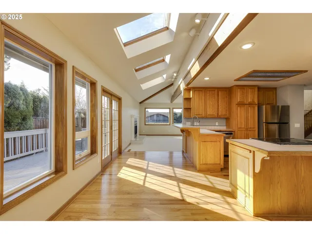 a view of a kitchen with a sink