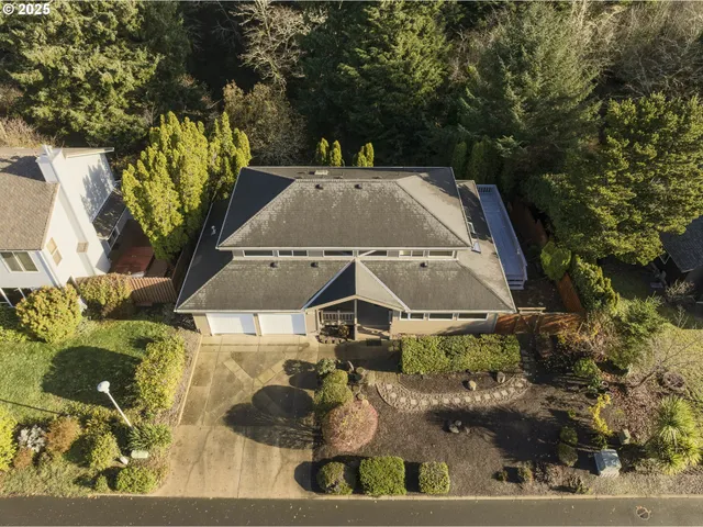 a view of a backyard