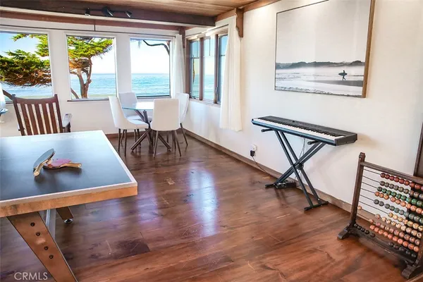 a view of a living room and a window