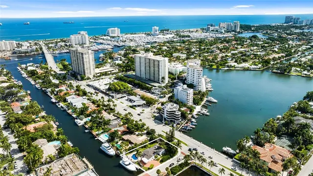 a view of a city with ocean view