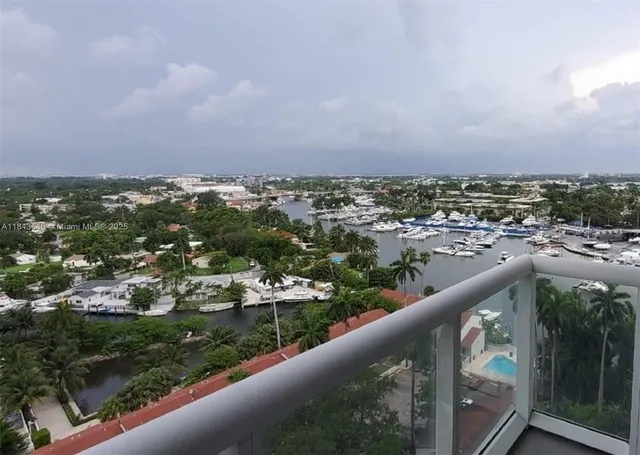 a view of city and mountain