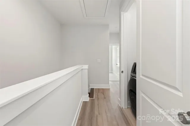 a view of small space with racks on the wall