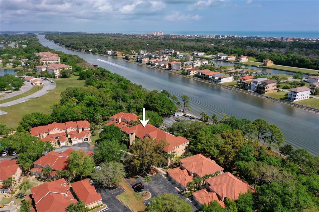 102 Rivers Edge Lane, Unit 102 Palm Coast, FL 32137 - Photo 39 of 67 an aerial view of residential houses with outdoor space