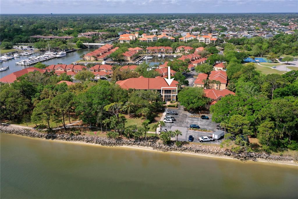 102 Rivers Edge Lane, Unit 102 Palm Coast, FL 32137 - Photo 41 of 67 an aerial view of residential houses with outdoor space and trees