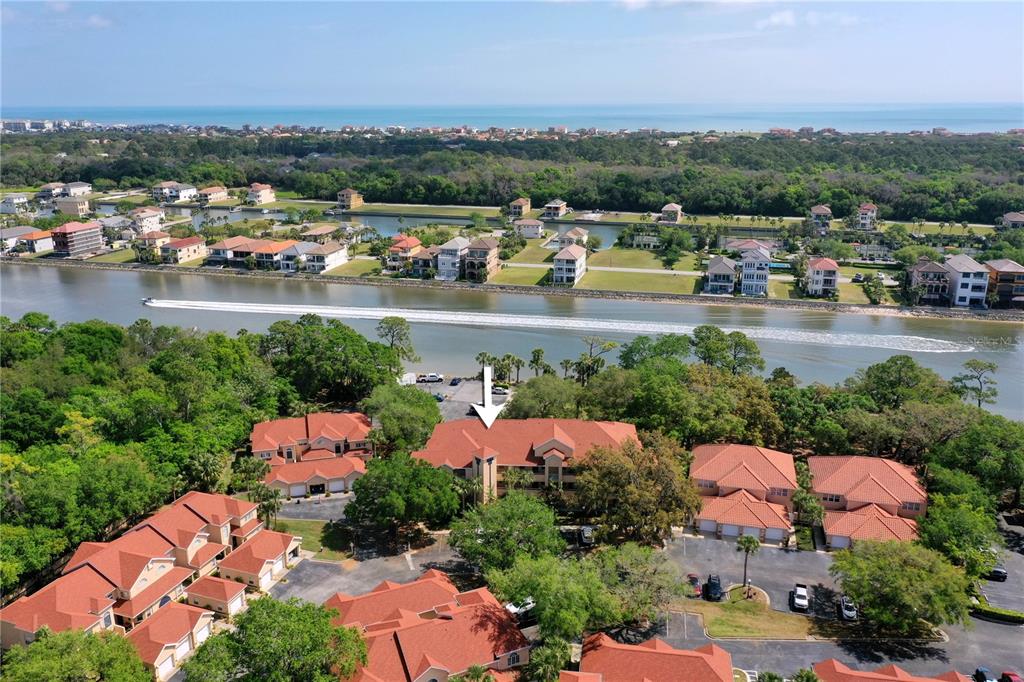 102 Rivers Edge Lane, Unit 102 Palm Coast, FL 32137 - Photo 43 of 67 an aerial view of a houses and city view
