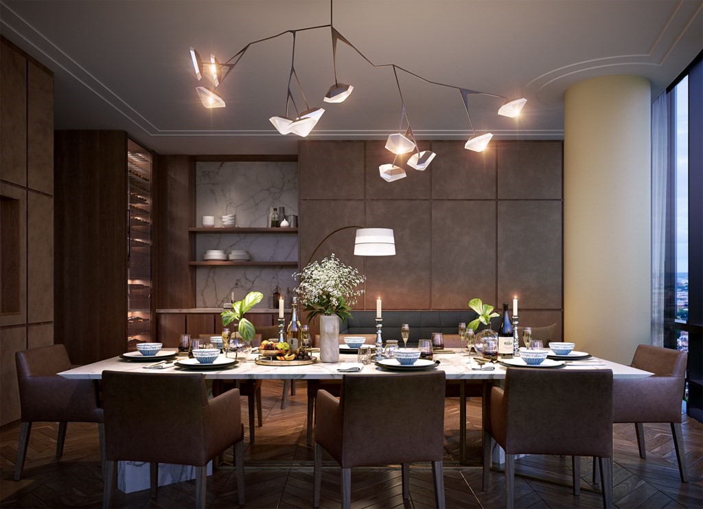 40 Trinity Place, Unit 29E Boston, MA 02116 - Photo 9 of 13 a dining room with a table and chairs