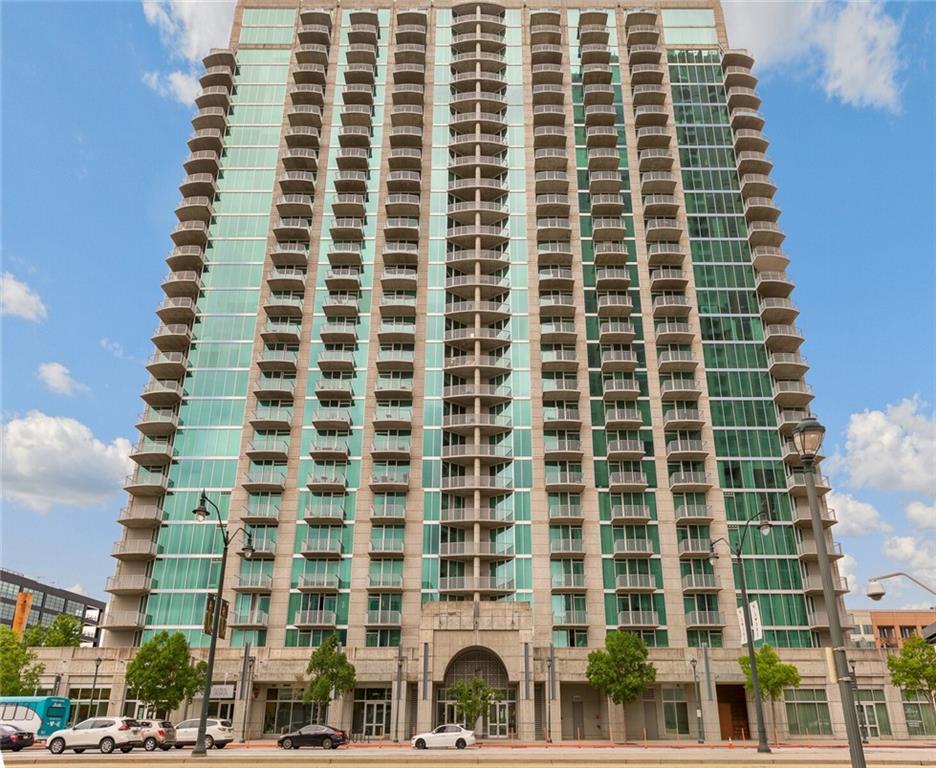 a front view of a building