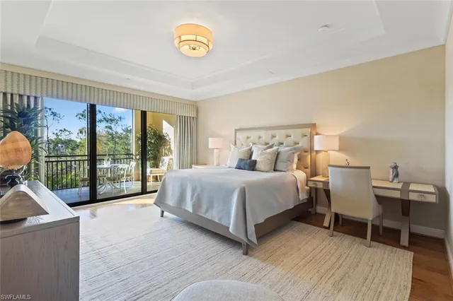 a balcony with wooden floor