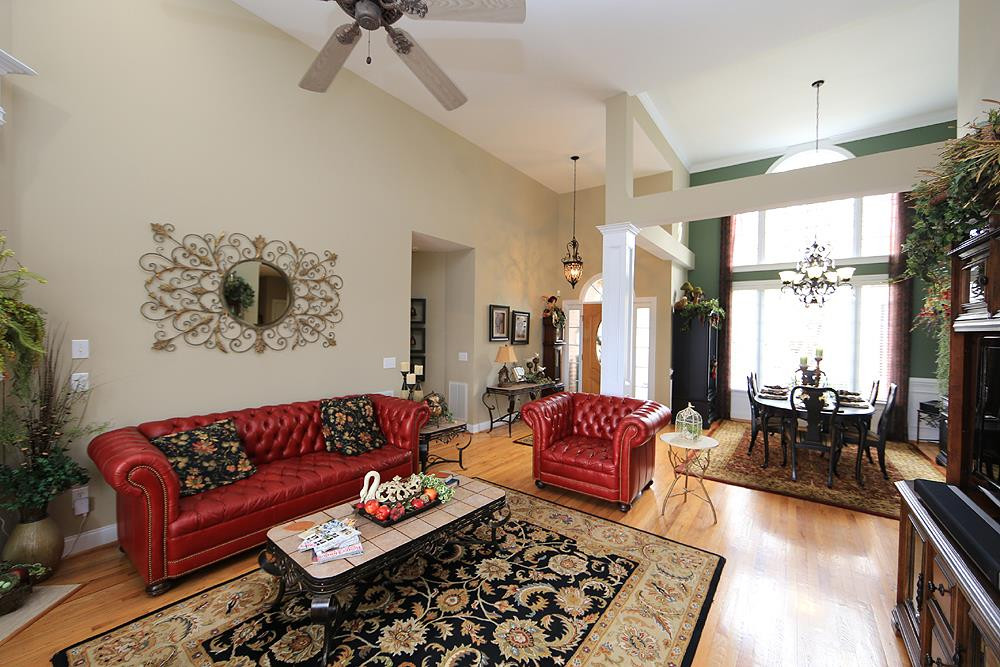 521 Competition Road Raleigh, NC 27603 - Photo 4 of 25 Gracious family room with open space views (this home is across from the driving range) so you are not looking out your front window to other homes, just sidewalk and green area. Family Room