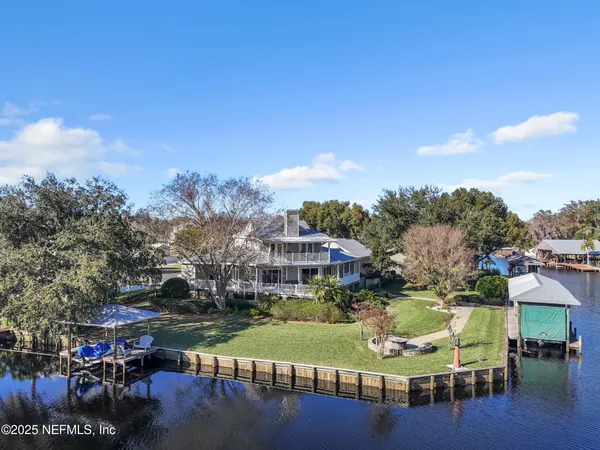 a view of a lake with outdoor space