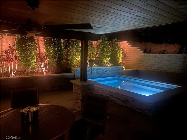 a view of a porch with furniture