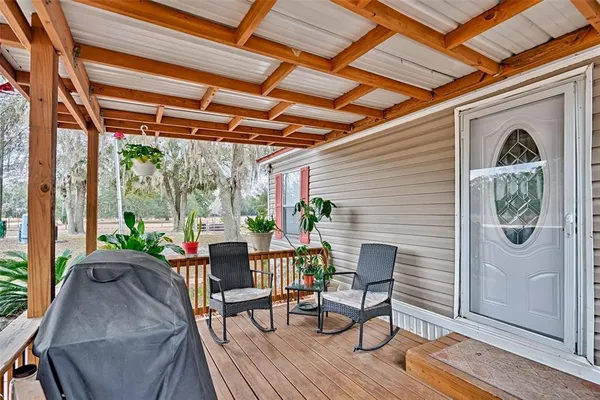 a outdoor space with furniture