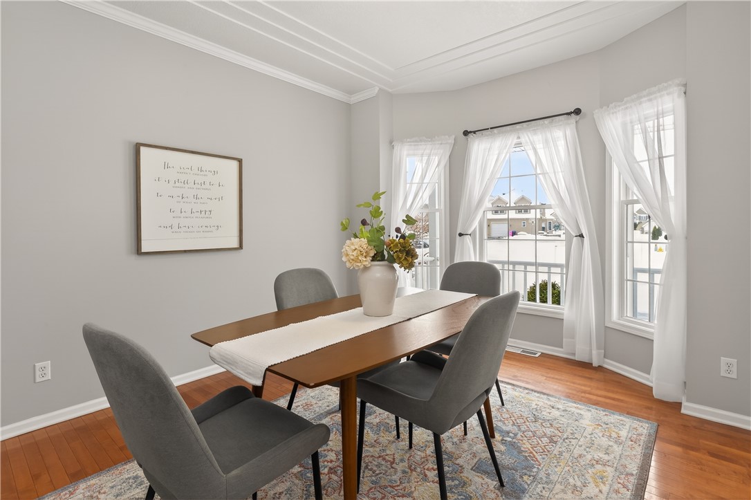 133 Blue Aspen Way Greece, NY 14612 - Photo 16 of 35 A sunlit dining room with a bay window and a thoug