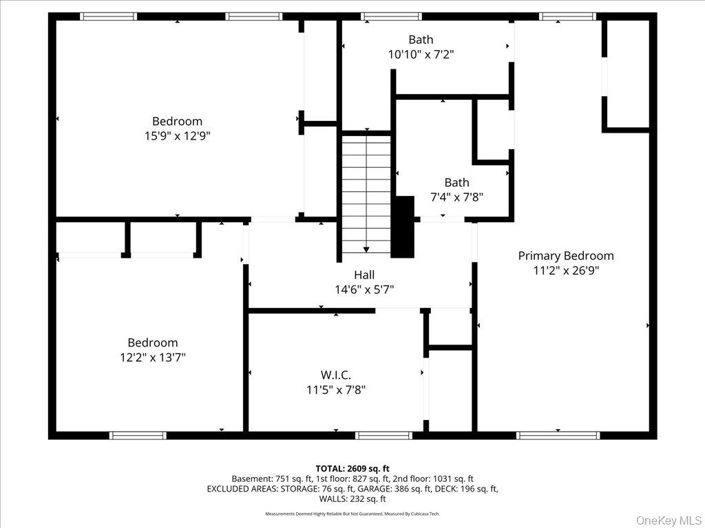 3 Emory Road Highland Mills, NY 10930 - Photo 41 of 42 2nd flr. dimensions