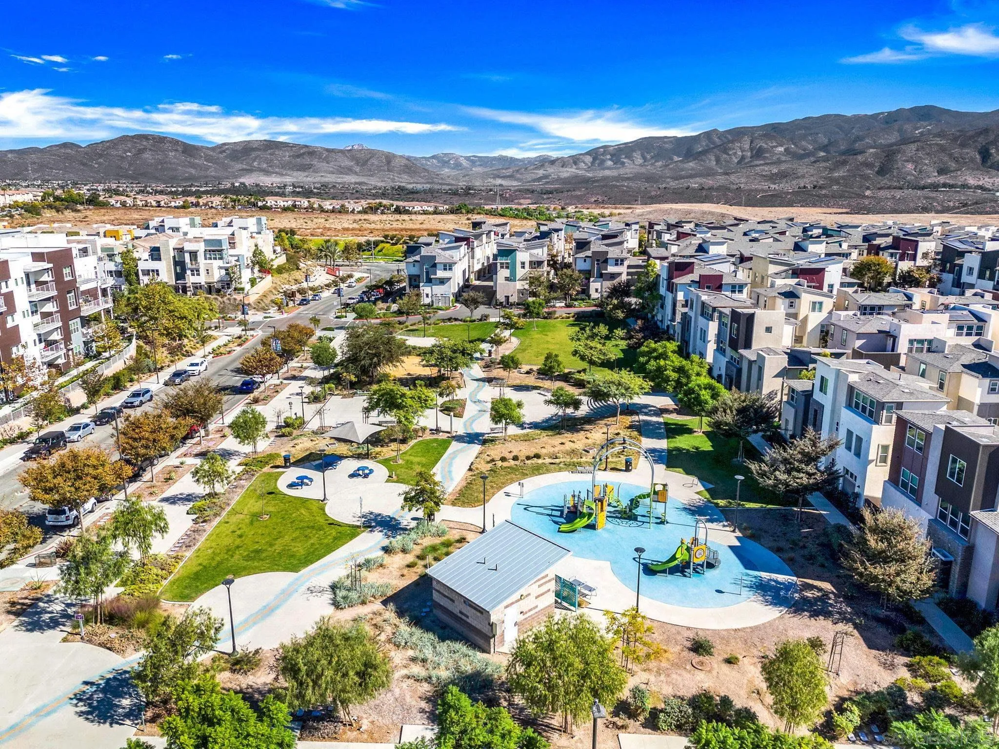 2275 Element Way, Unit 4 Chula Vista, CA 91915 - Photo 42 of 45 an aerial view of residential houses with outdoor space