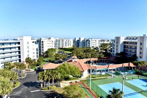 a view of a city with tall buildings