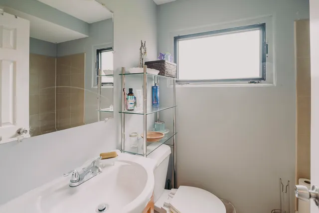 a bathroom with a sink and a toilet