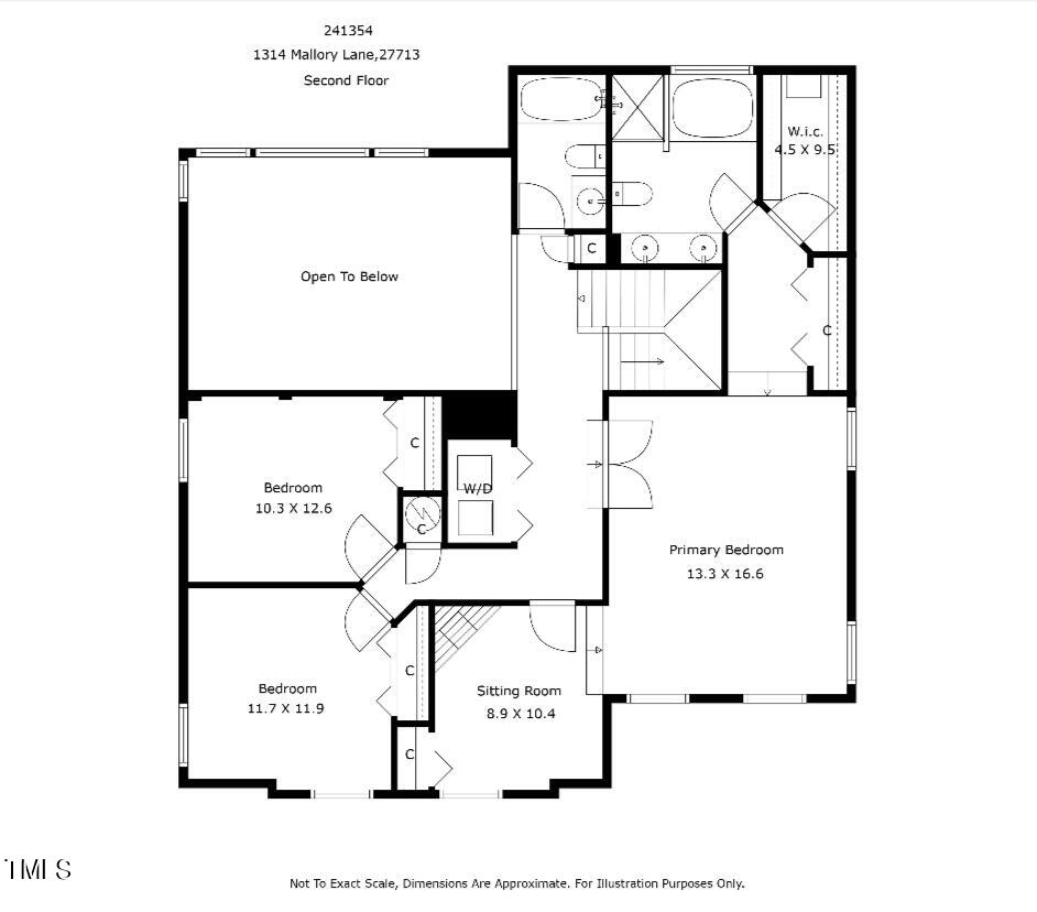 1314 Mallory Lane Durham, NC 27713 - Photo 47 of 47 a picture of a floor plan