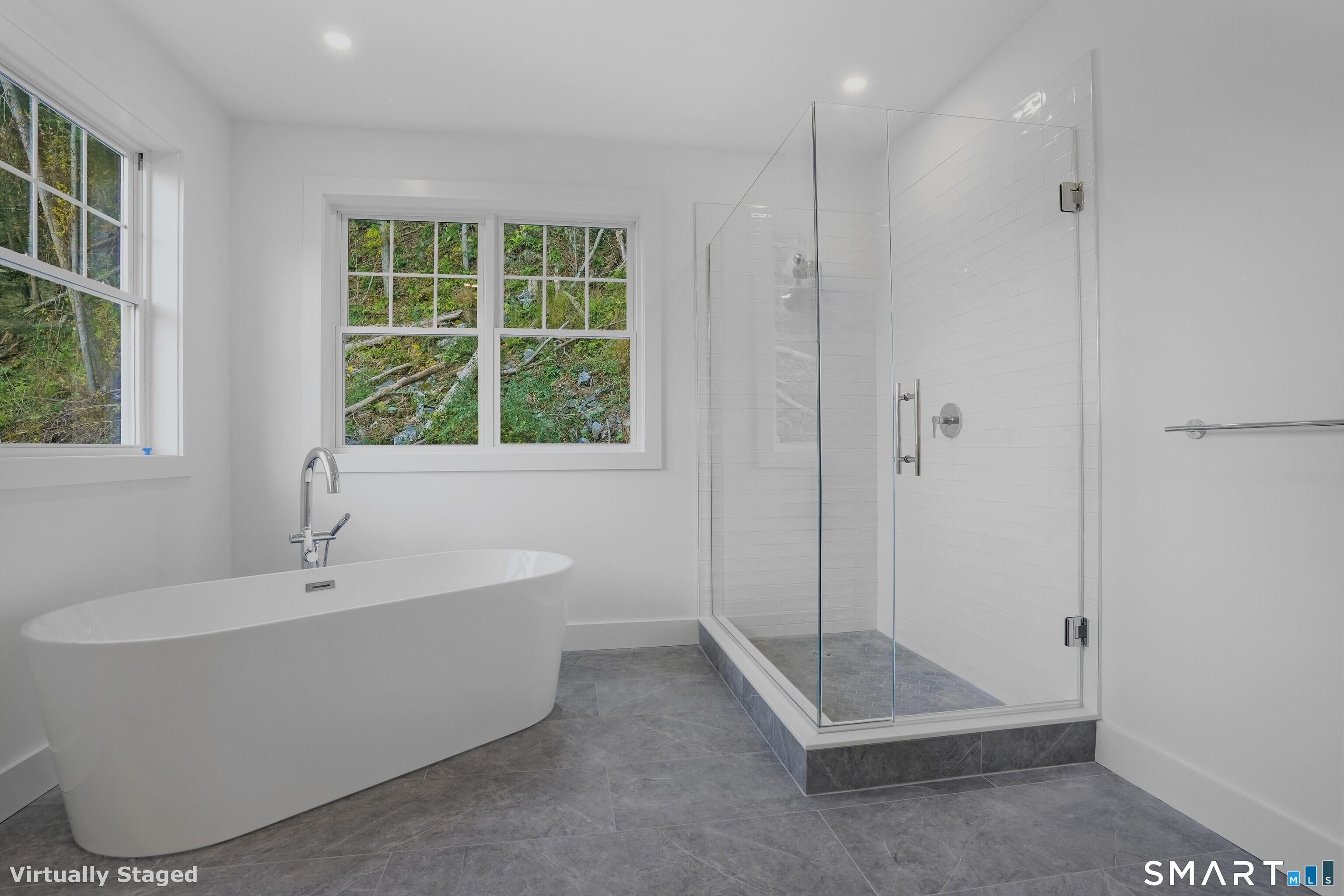 309 South Britain Road Southbury, CT 06488 - Photo 15 of 25 Glassed shower in primary bath