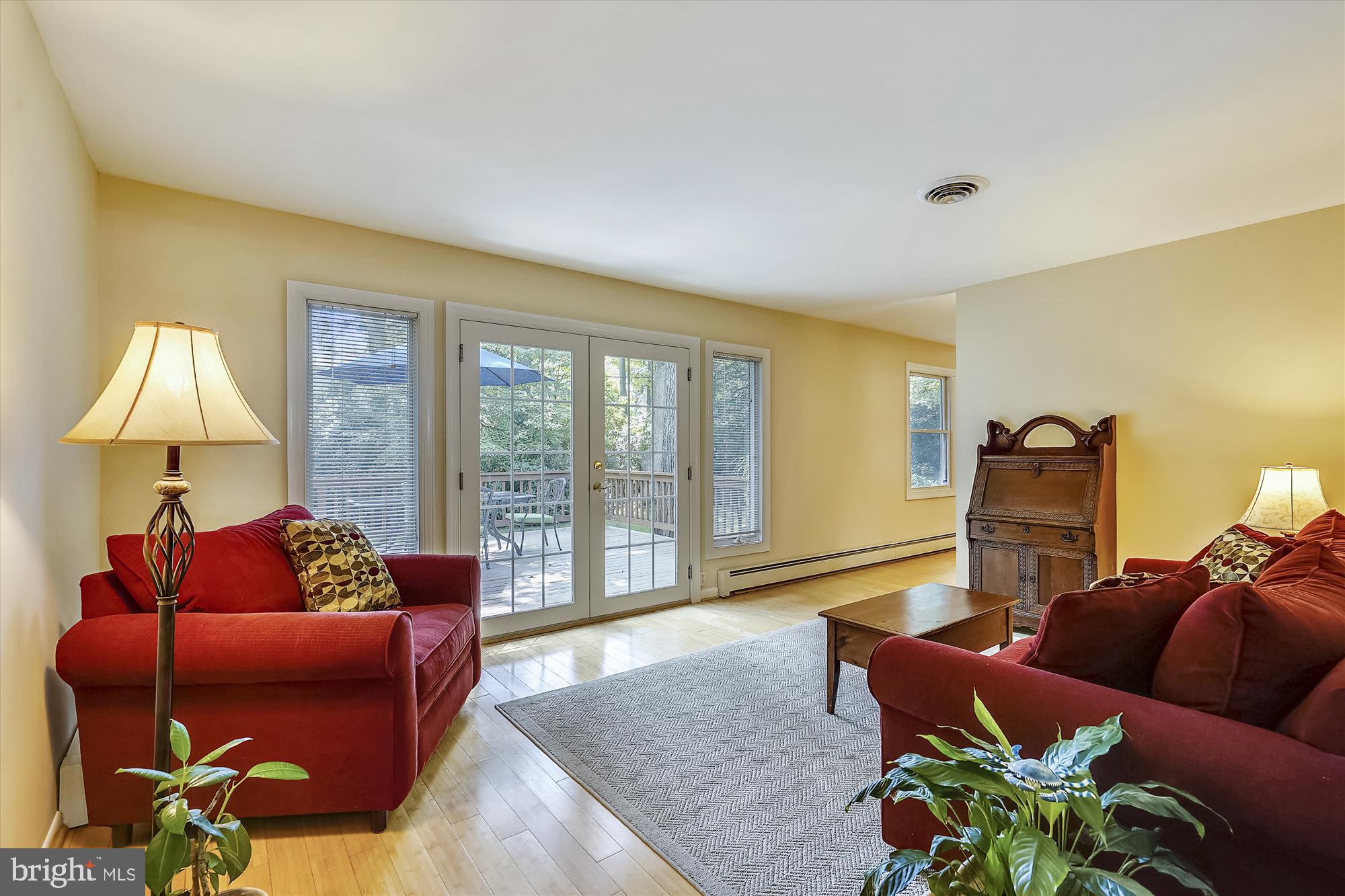 Enjoy the view of the deck from the living room