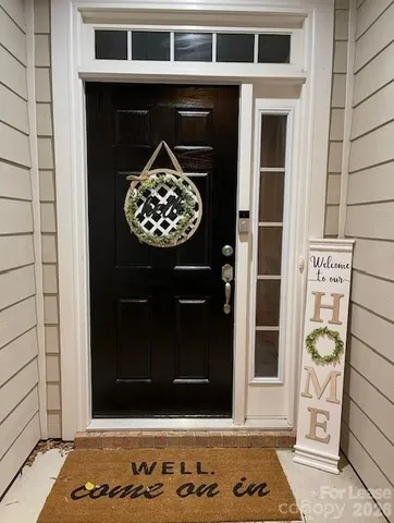a view of a entryway door of the house