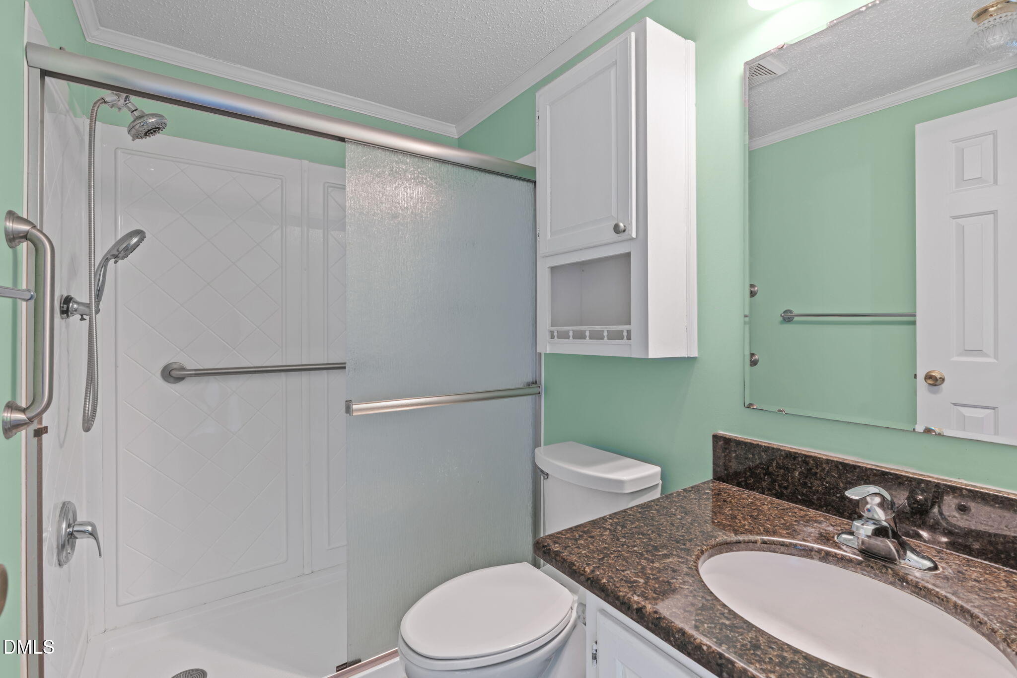 7900 Barbour Store Road Willow Spring, NC 27592 - Photo 23 of 38 a bathroom with a sink a toilet and shower