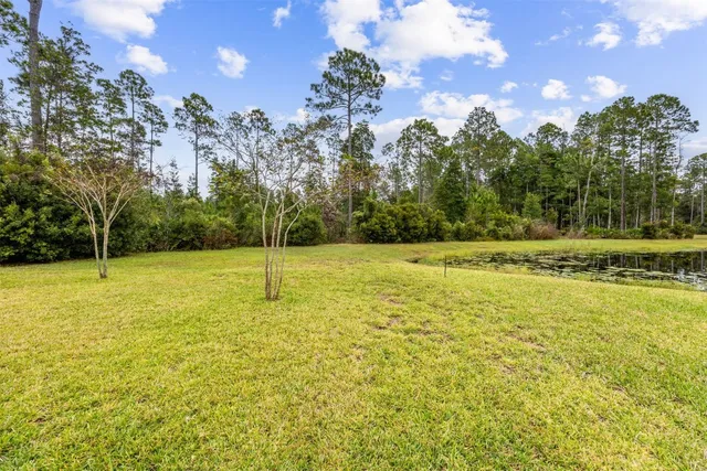 a front view of house with a garden