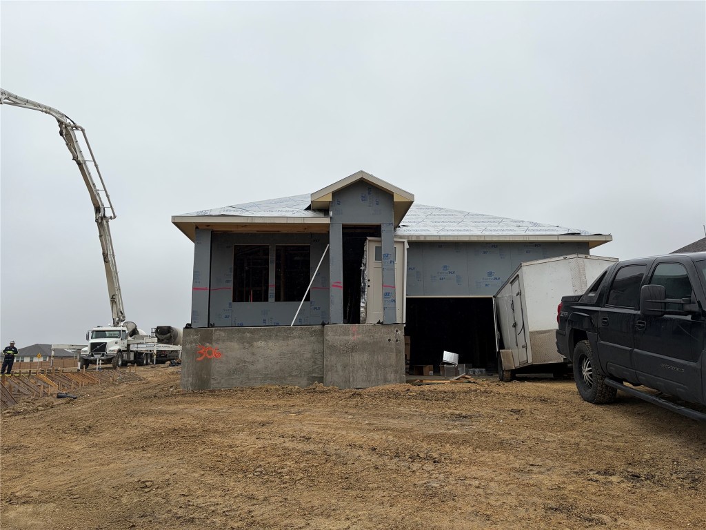 View of unfinished property