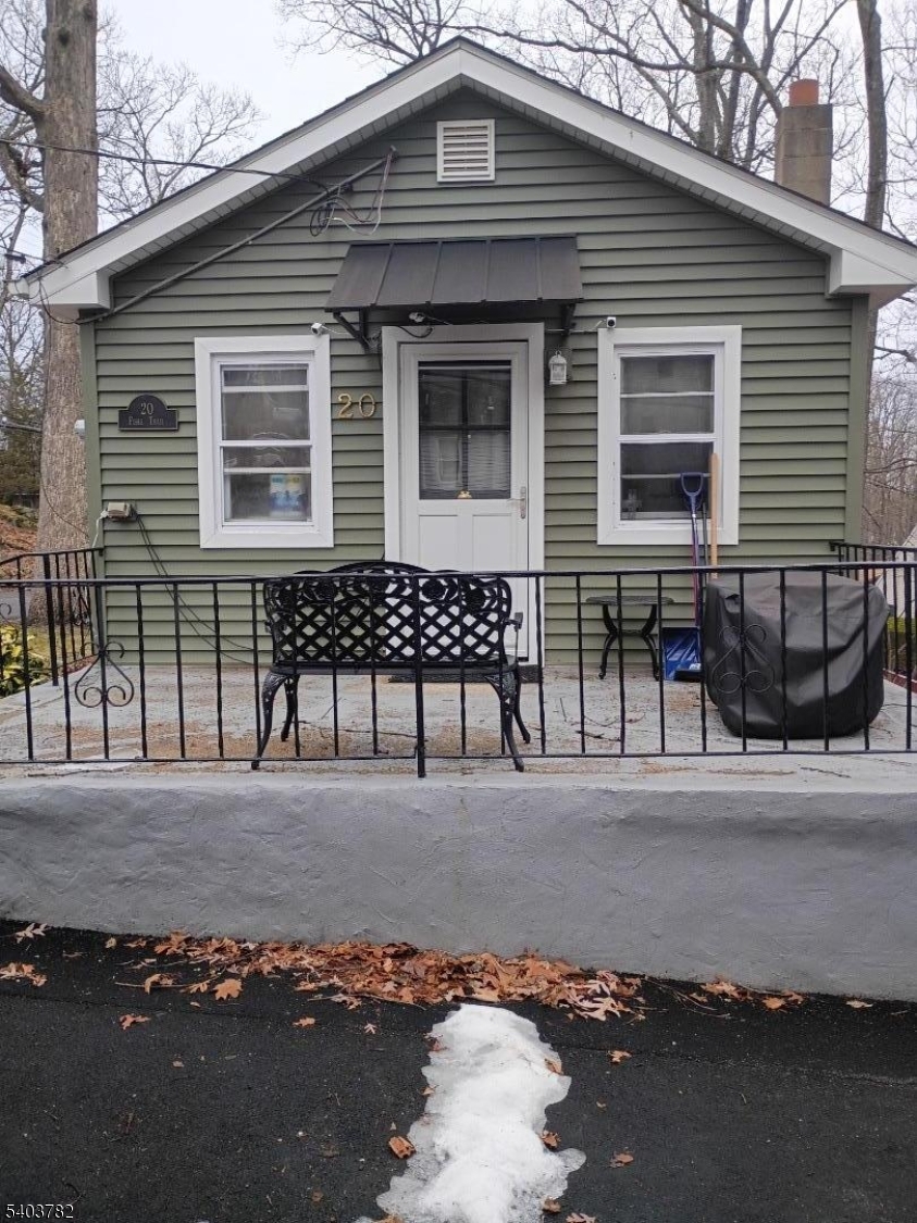 a front view of a house